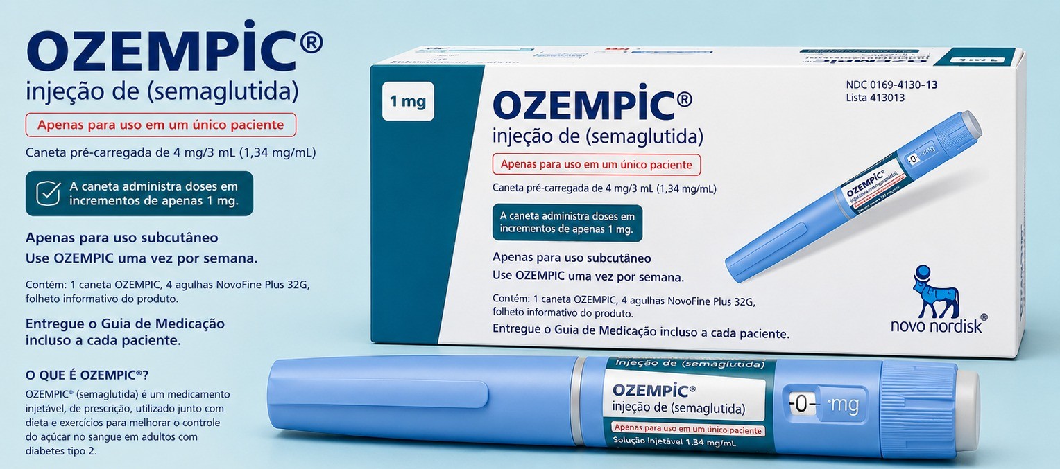 Ozempic Semaglutida 4mg/3ml - Caneta Novo Nordisk